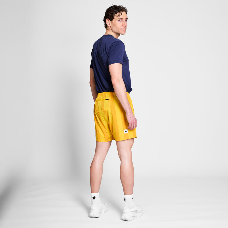 SAYSKY Stripe Pace Shorts 5'' SHORTS 008 - YELLOW AOP
