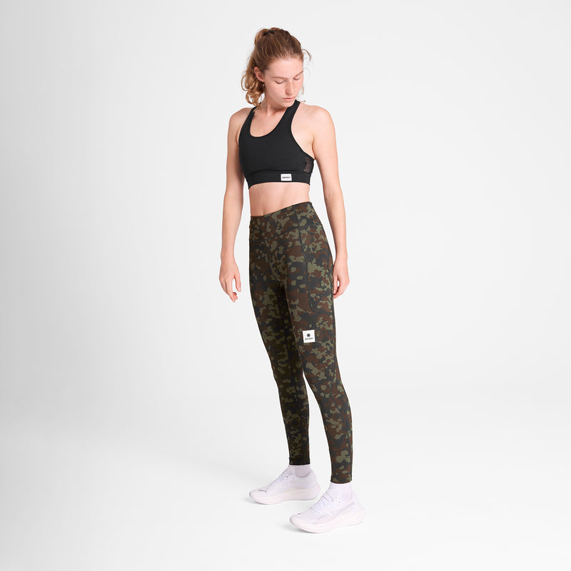 SAYSKY W Camo Combat+ Long Tights TIGHTS 1048 - BROWN AOP