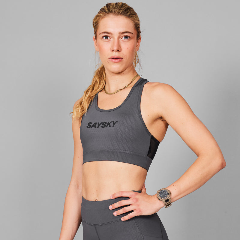 SAYSKY Logo Combat Sports Bra SPORTS-BH 707 - GREY