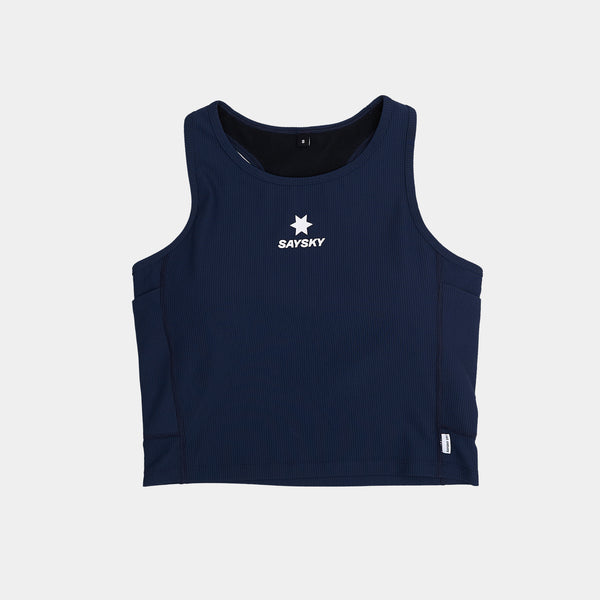 SAYSKY Combat Rib Crop Top TOP 201 - BLUE