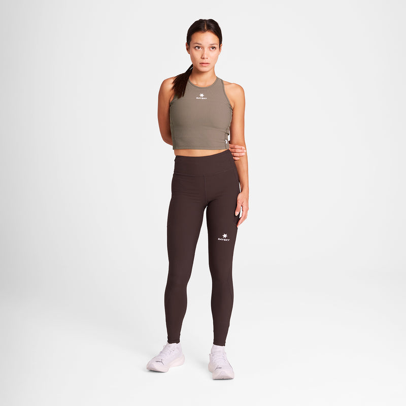SAYSKY W Combat Rib Crop Top TOP 714 - TAUPE