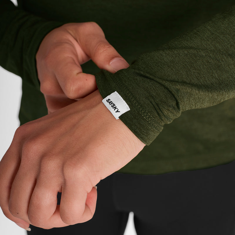SAYSKY Pace Half Zip Long Sleeve LONG SLEEVES 3001 - GREEN