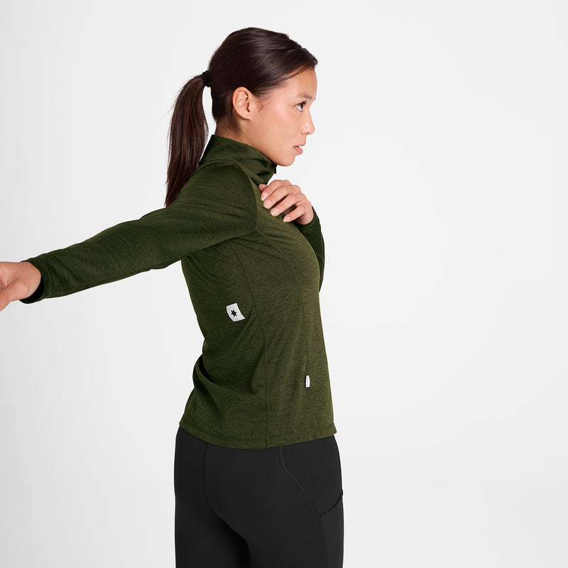 SAYSKY Pace Half Zip Long Sleeve LONG SLEEVES 3001 - GREEN